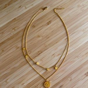 Gold plated ENYO necklace from VORILLO England.